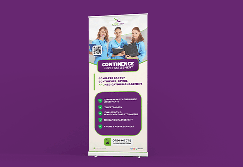 Pull-up banner design for A1 Care Group